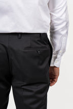 CANALI | Micro Check Trousers | Black