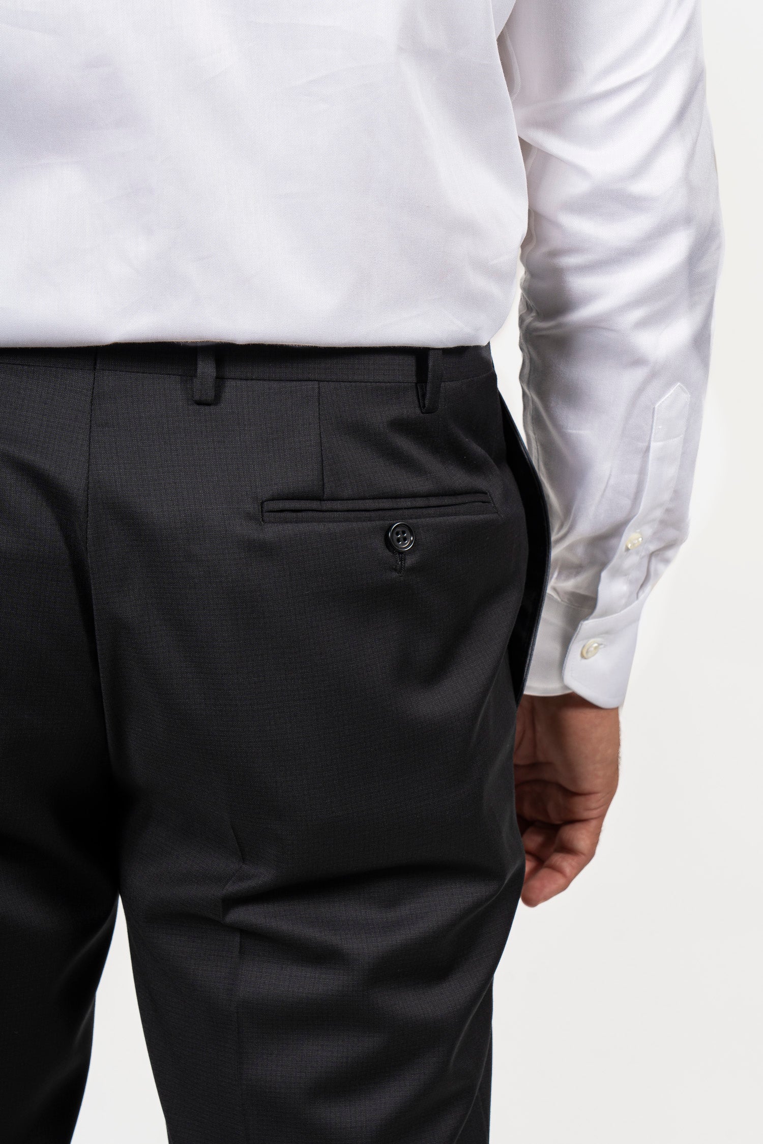 CANALI | Micro Check Trousers | Black