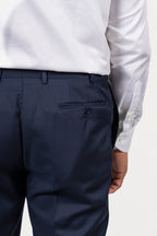 CANALI | Micro Check Trousers | Navy