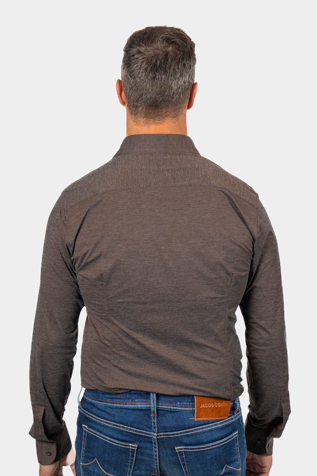 ETON | Stretch Jersey Shirt | Dark Brown