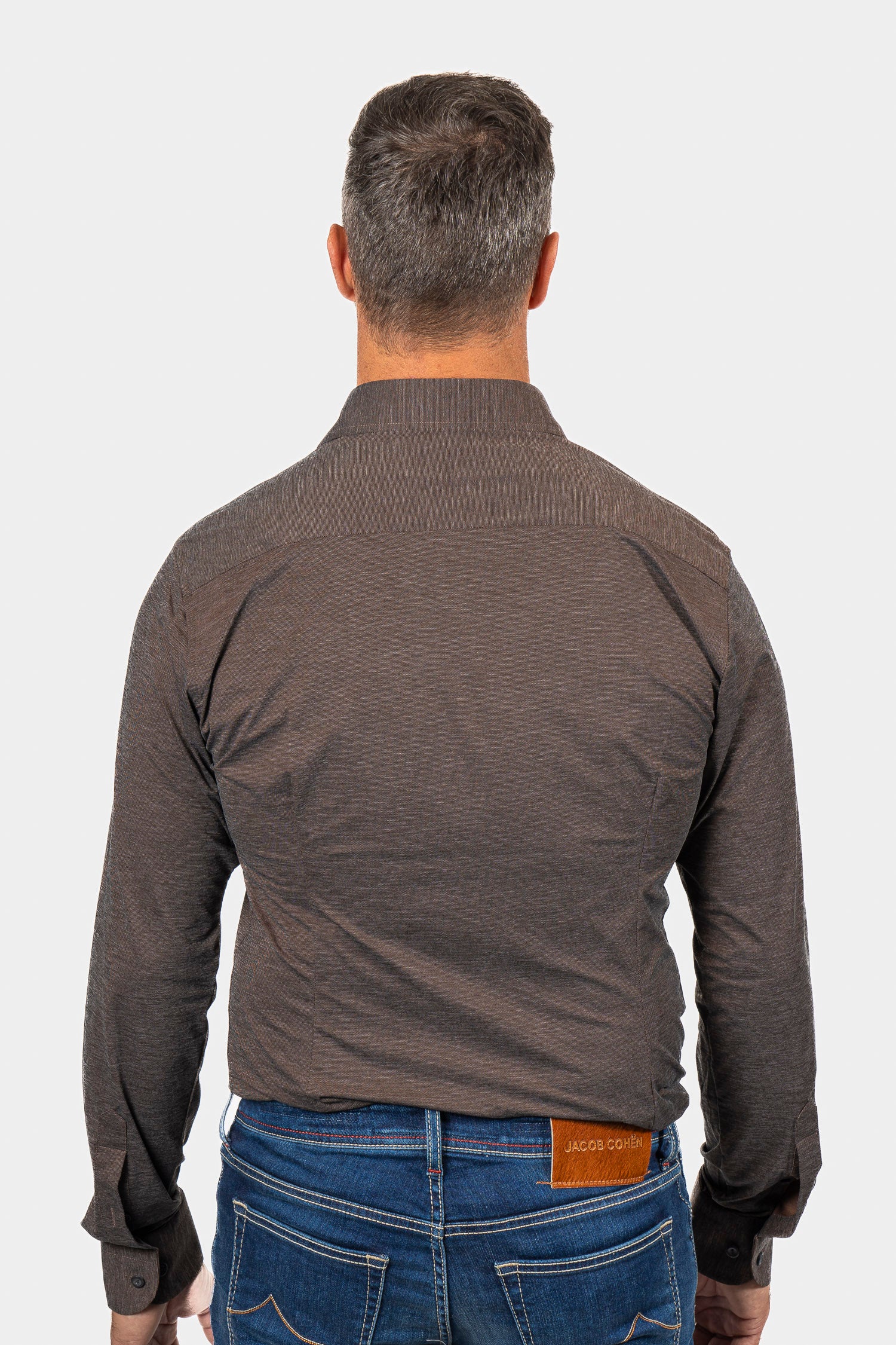 ETON | Stretch Jersey Shirt | Dark Brown