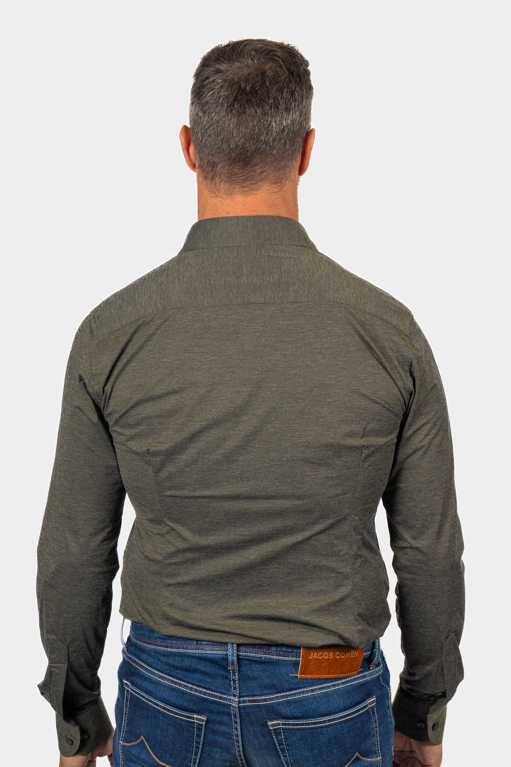 ETON | Stretch Jersey Shirt | Forest Green