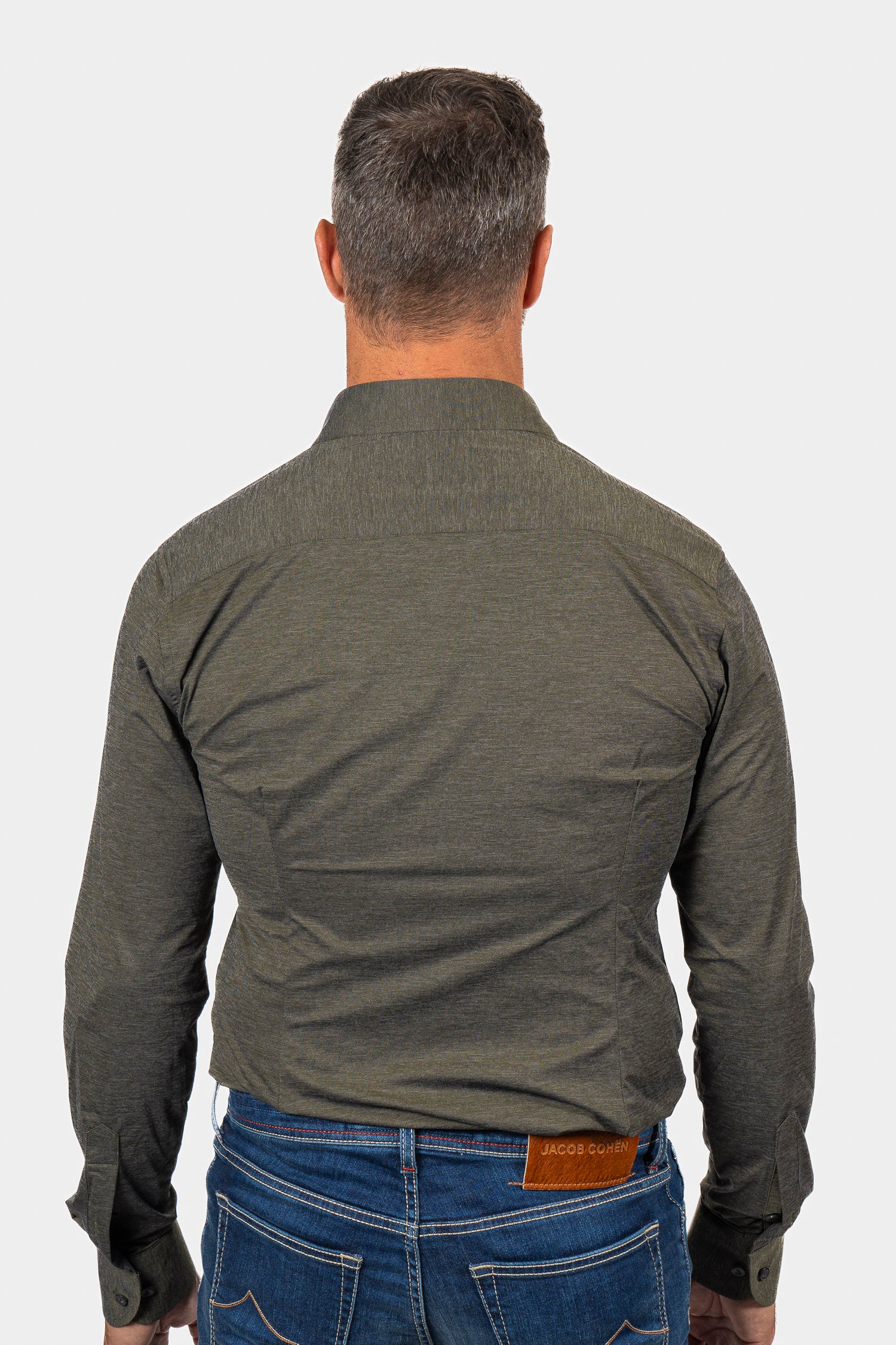 ETON | Stretch Jersey Shirt | Forest Green