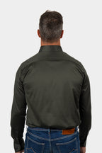 CANALI | Jersey Shirt Spread Collar | Dark Green