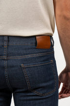 CANALI | Jeans With Tan Label | Dark Denim