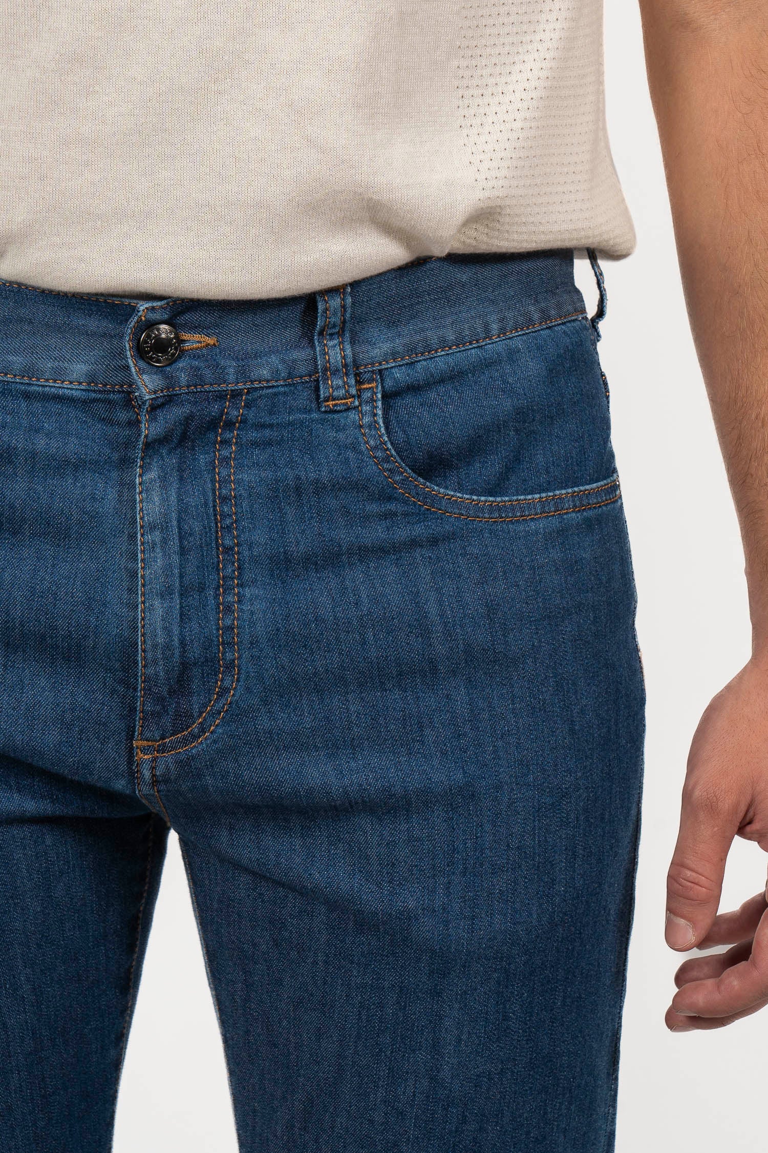 CANALI | Jeans With Tan Label | Denim