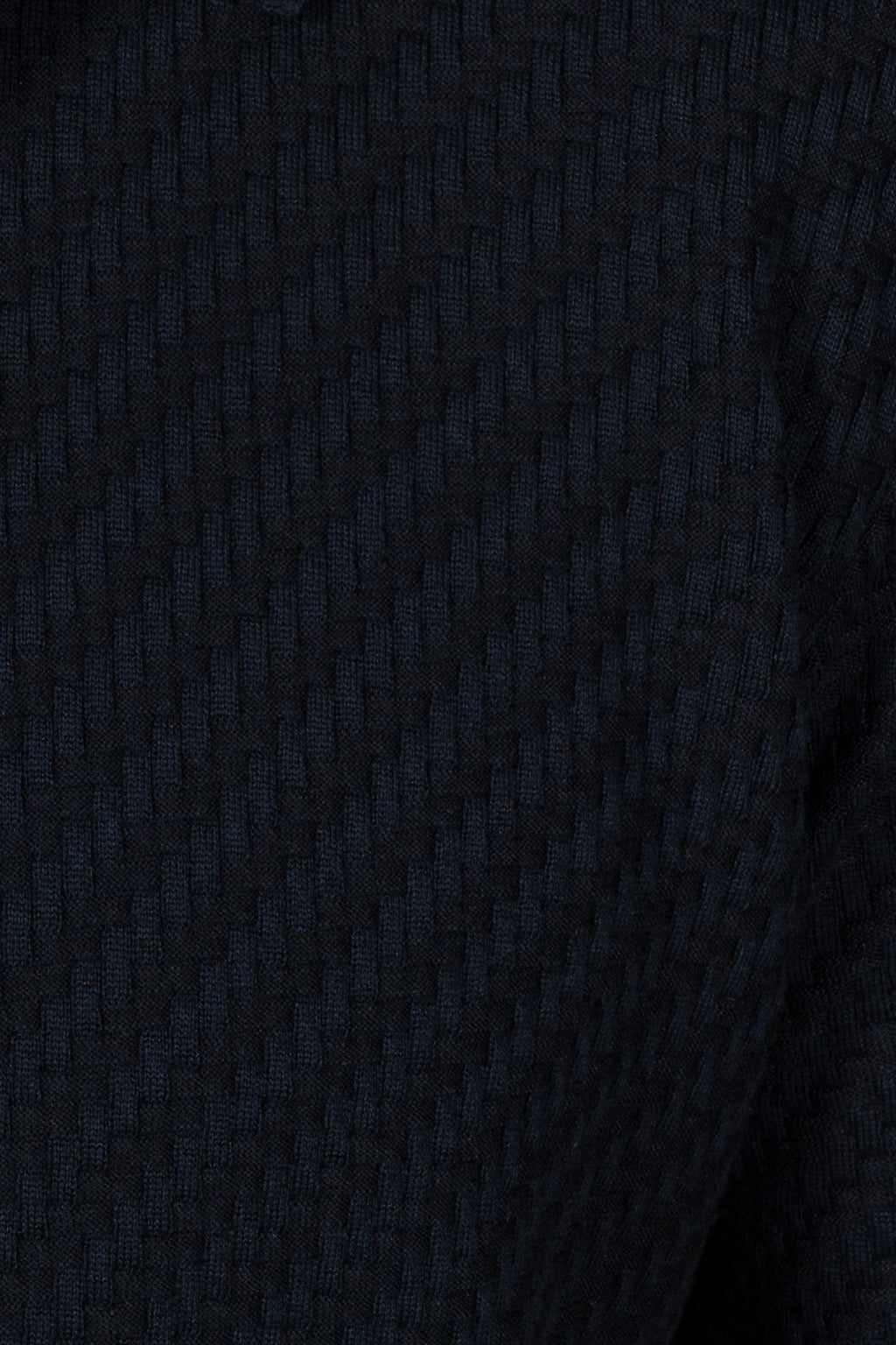 BRIONI | Basket Weave Polo | Navy