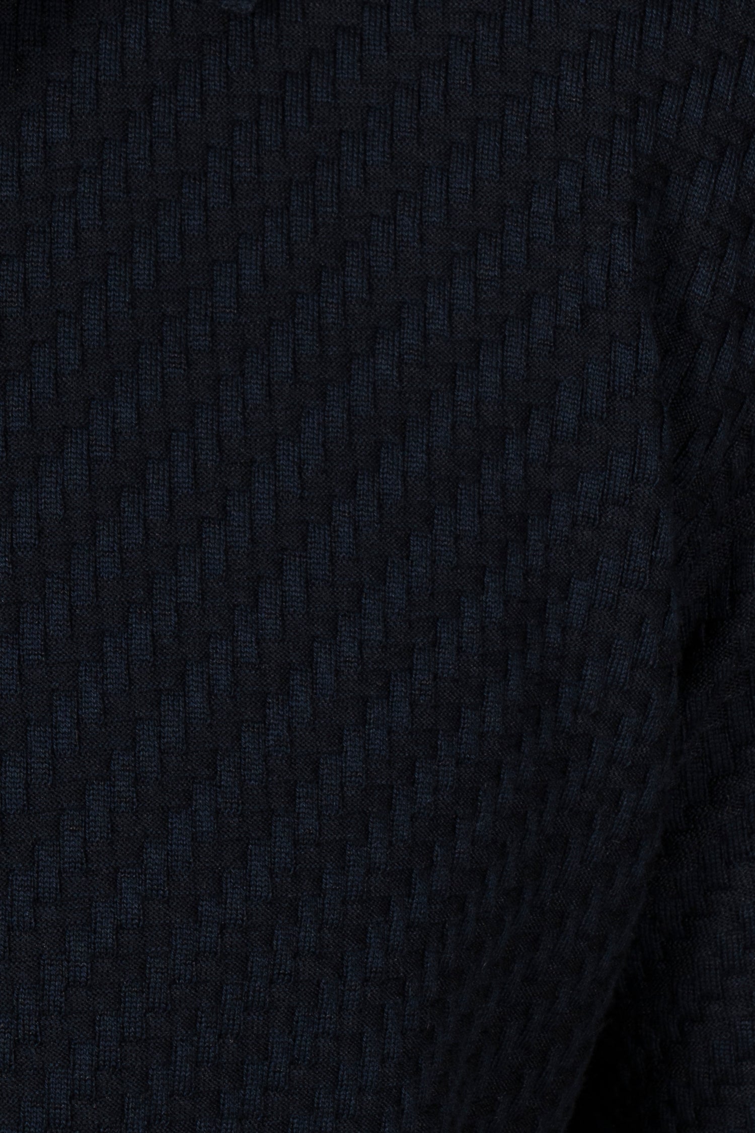BRIONI | Basket Weave Polo | Navy
