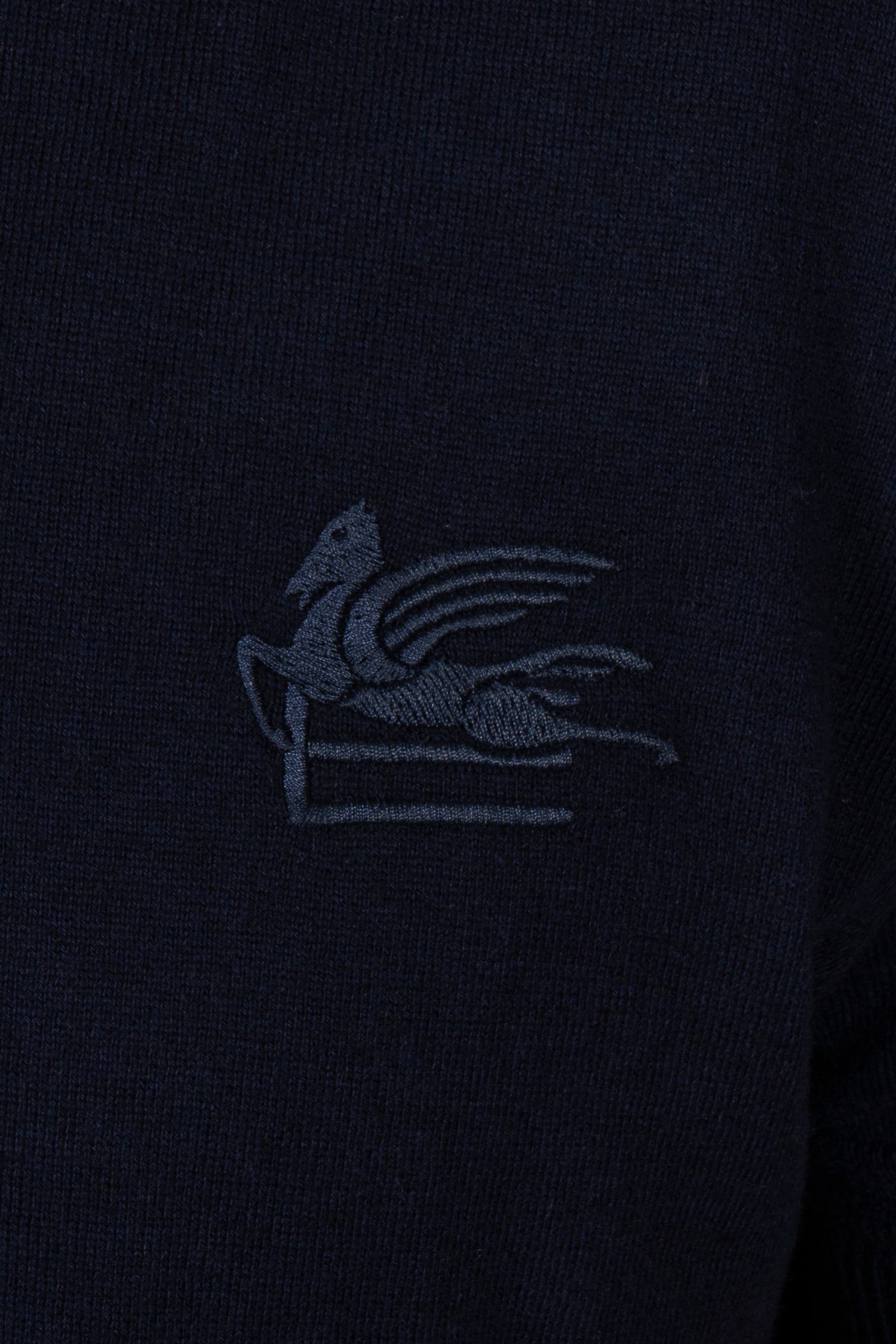 ETRO | Knitted Cotton Polo | Navy