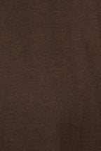 BRIONI | Silk & Cotton Polo | Dark Brown