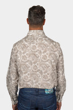 BRUNELLO CUCINELLI | Paisley Shirt | Brown & Cream