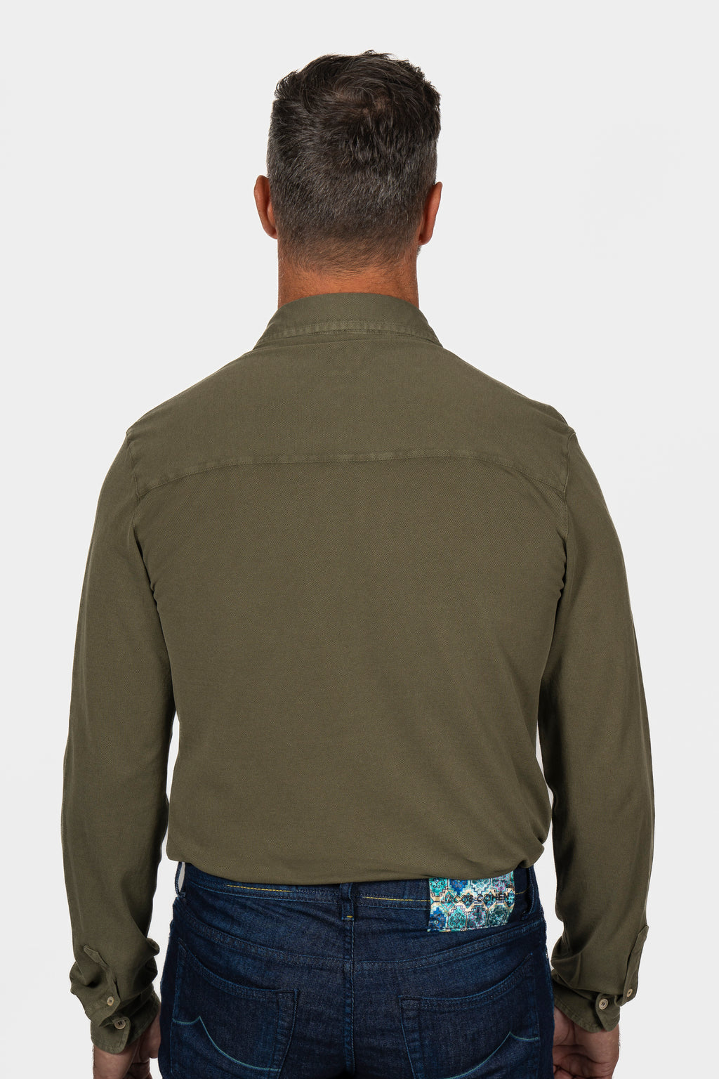 FEDELI | Pique Shirt | Khaki Green
