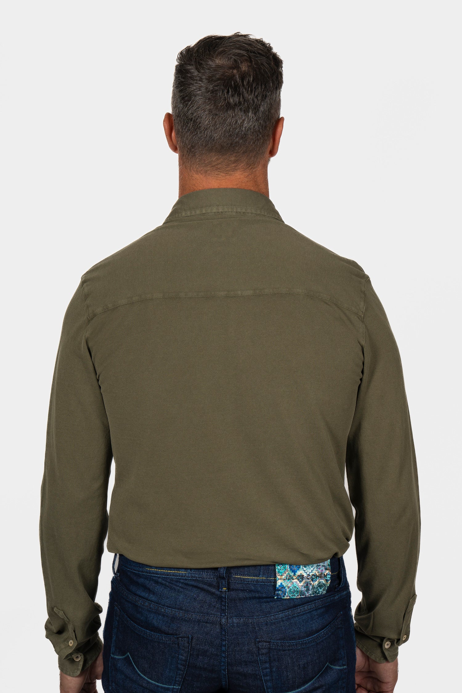 FEDELI | Pique Shirt | Khaki Green