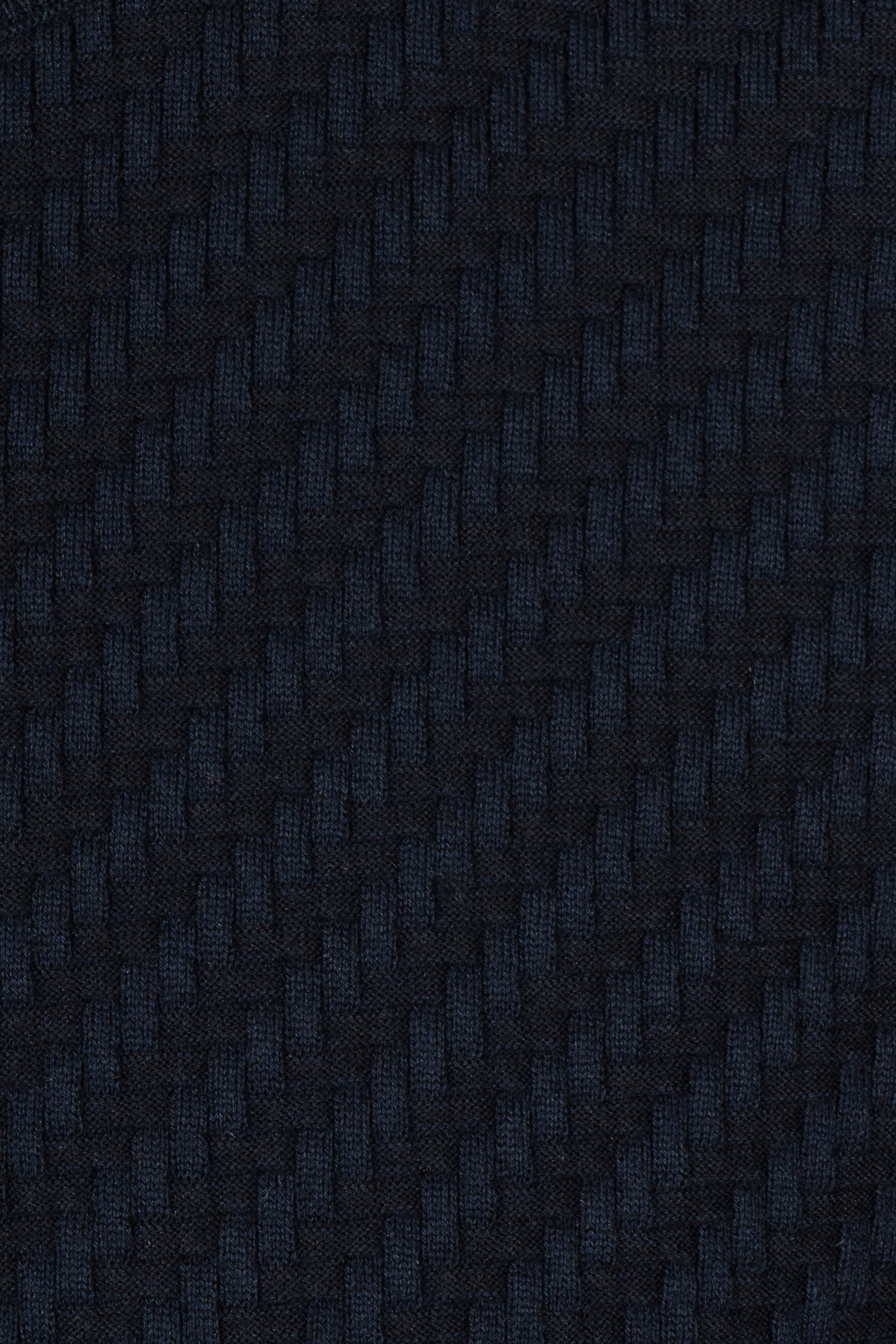 BRIONI | Basket Weave Crew Neck Knit | Navy