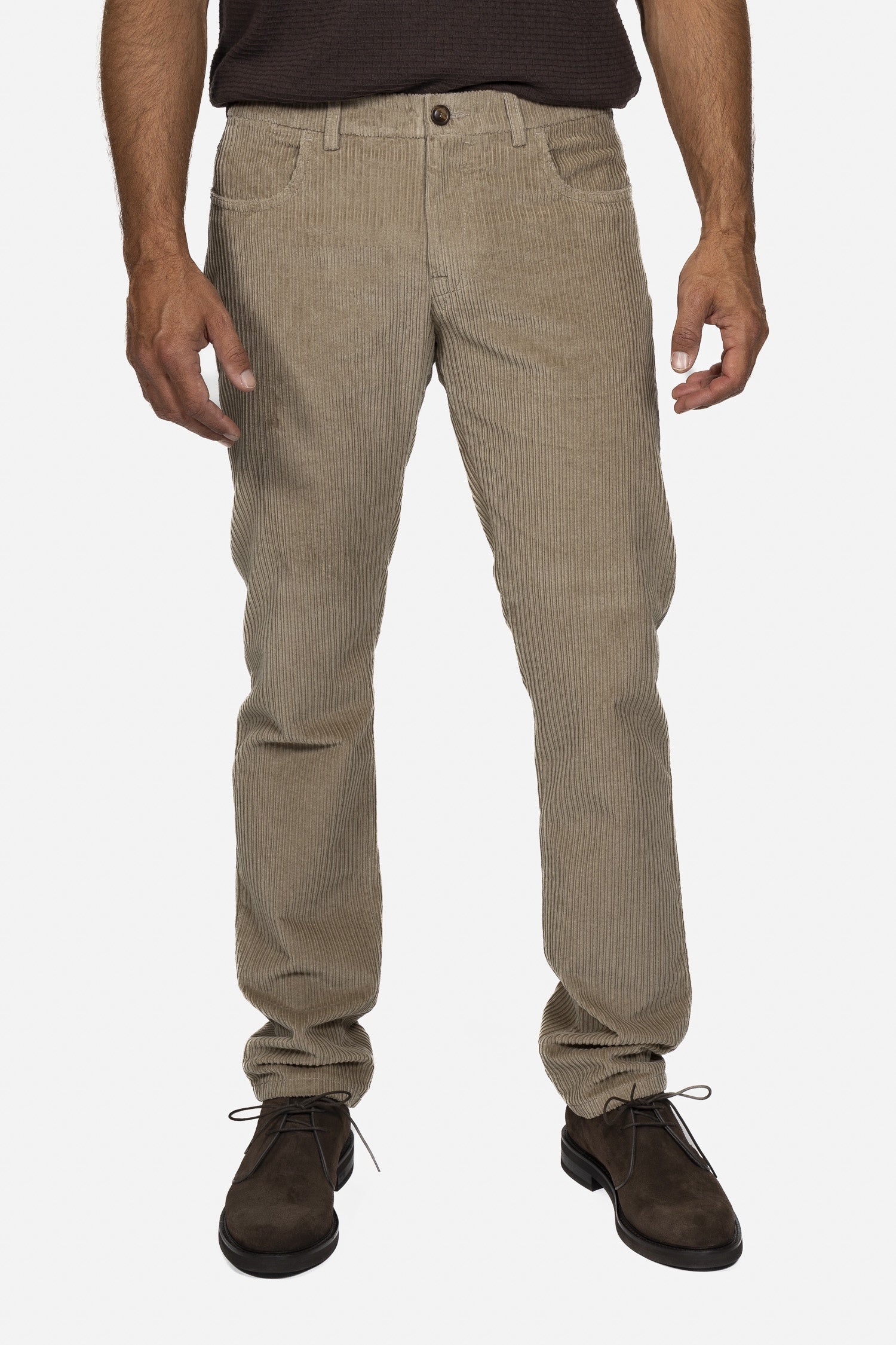 CANALI | Wide-Corduroy Trousers | Sand