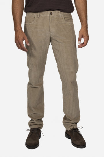 CANALI Sand Wide Corduroy Trousers