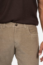 CANALI | Wide-Corduroy Trousers | Sand