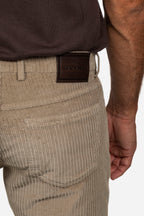 CANALI | Wide-Corduroy Trousers | Sand