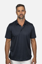 BRIONI | Silk & Cotton Polo | Navy