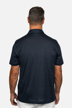 BRIONI | Silk & Cotton Polo | Navy