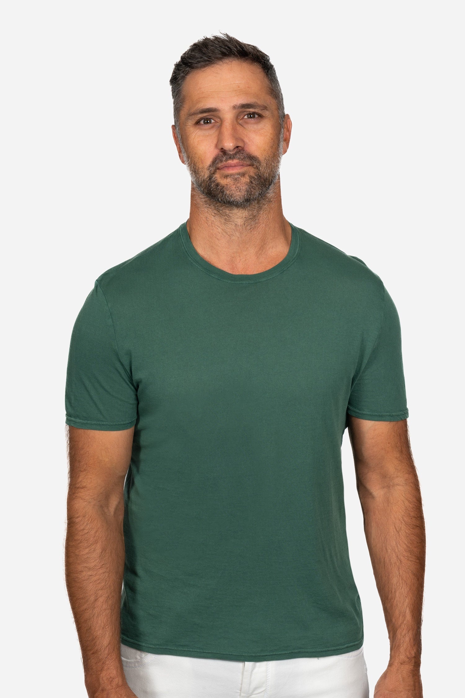 FEDELI | Soft Cotton T-Shirt | Forest Green