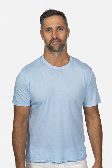 FEDELI Sky Blue Soft Cotton T-Shirt