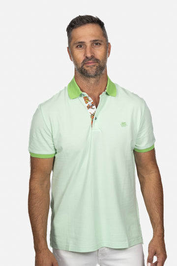ETRO Neon Lime Polo With Contrast