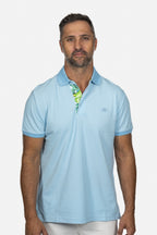 ETRO | Polo With Contrast | Neon Sky