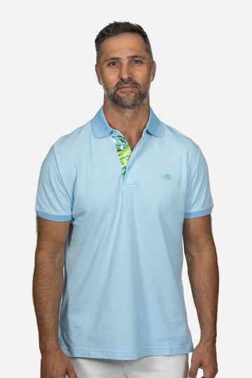 ETRO Neon Sky Polo With Contrast