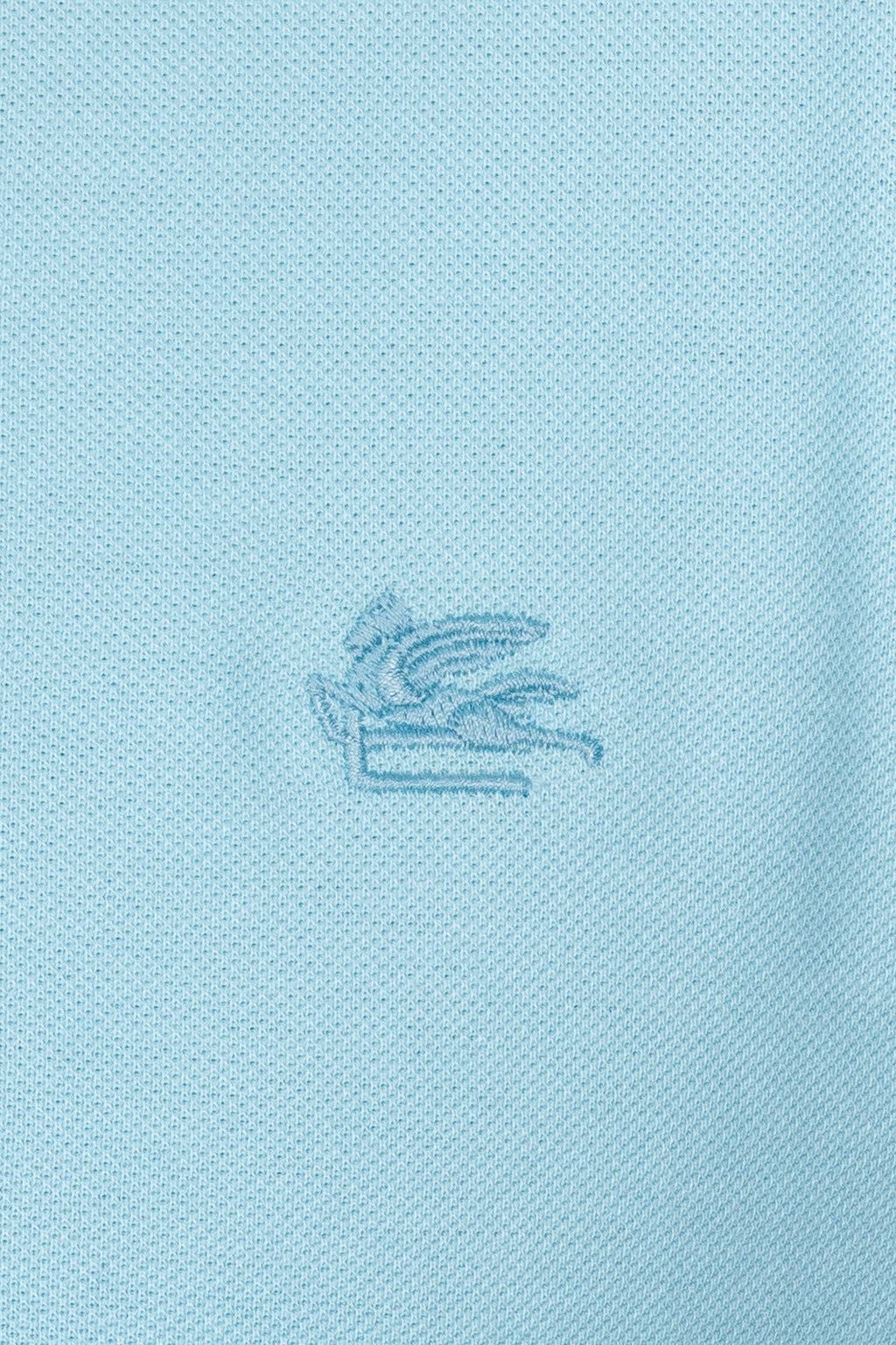 ETRO | Polo With Contrast | Neon Sky