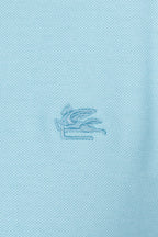 ETRO | Polo With Contrast | Neon Sky