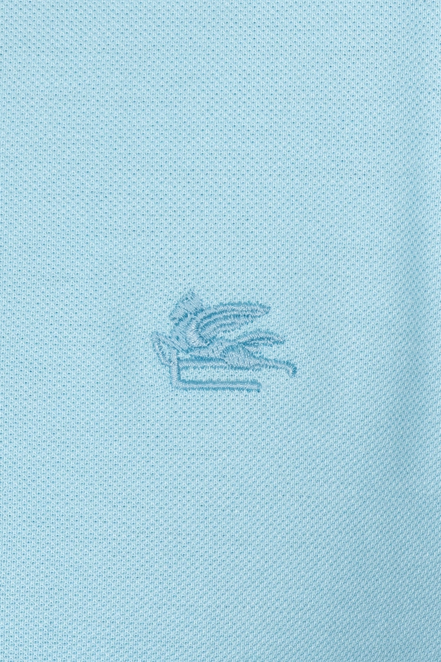 ETRO | Polo With Contrast | Neon Sky