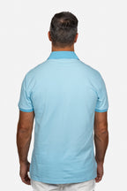 ETRO | Polo With Contrast | Neon Sky