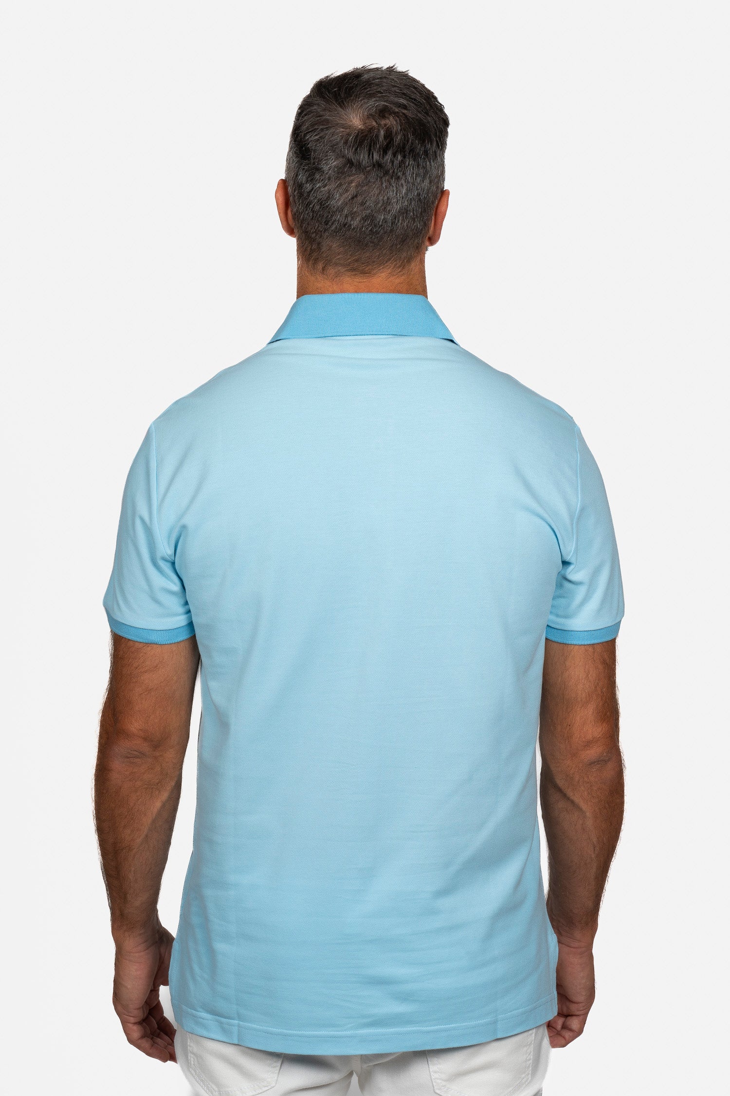 ETRO | Polo With Contrast | Neon Sky
