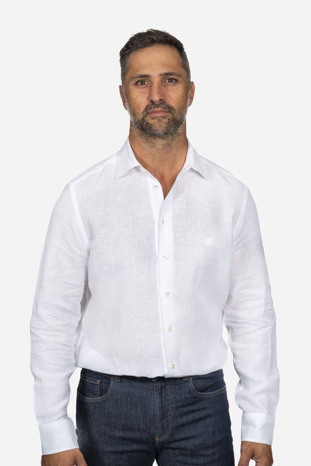 ETRO | Regular Fit Linen Shirt | White