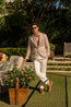 CANALI | 1 Pleat Cotton Trousers | White