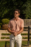 FEDELI | Cotton Pique Polo | Peach