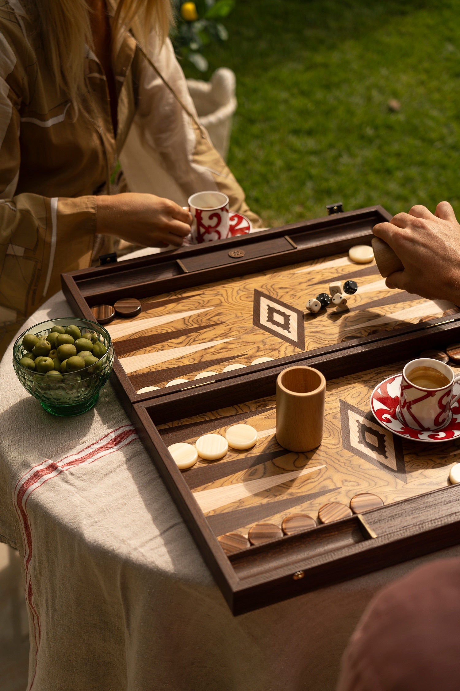 MANOPOULOS | Backgammon Set | Brown