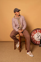 BRUNELLO CUCINELLI | Wool Linen And Silk Jacket | Red & Cream