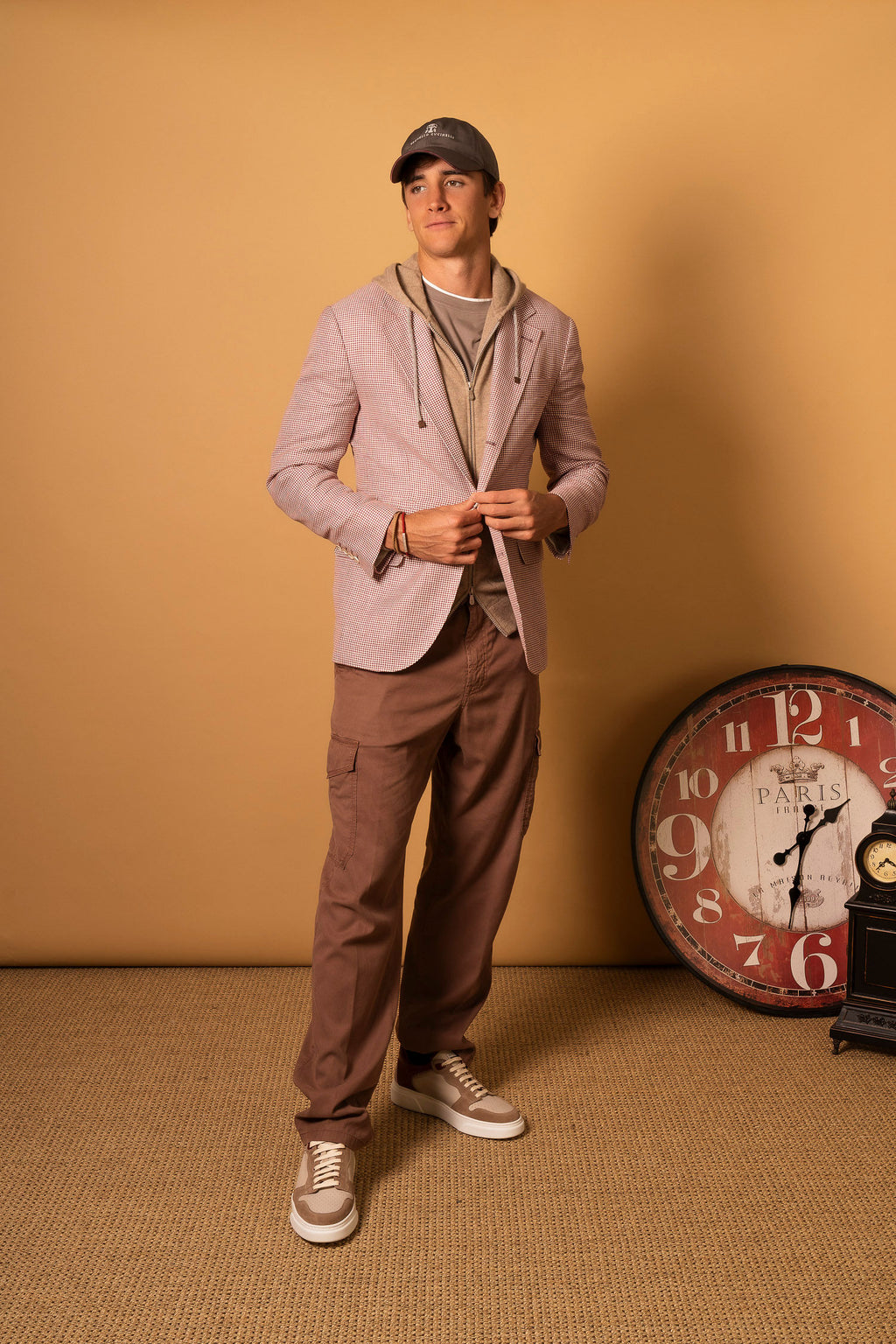 CANALI | Drawstring Cargo Pants | Brick