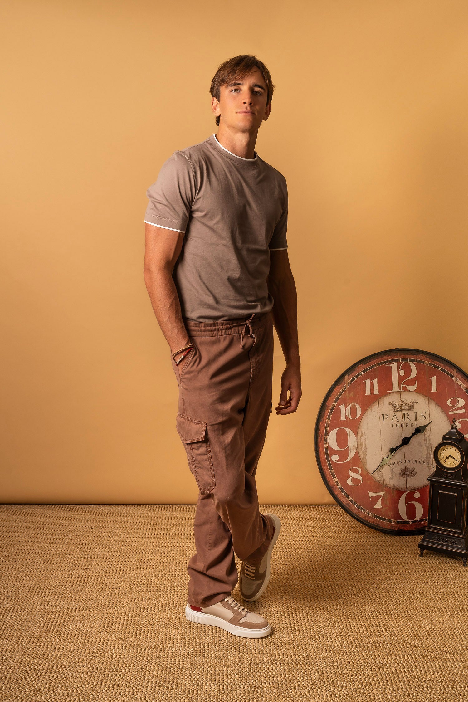 BRUNELLO CUCINELLI | Regular Fit T-Shirt With Trims | Brown