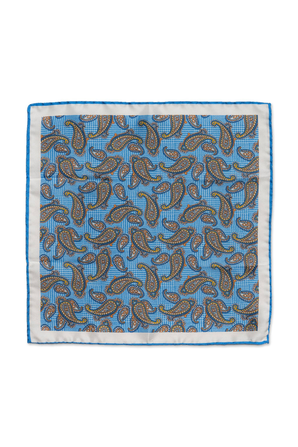 MITCHELL OGILVIE | Paisley Pocket Square | Blue