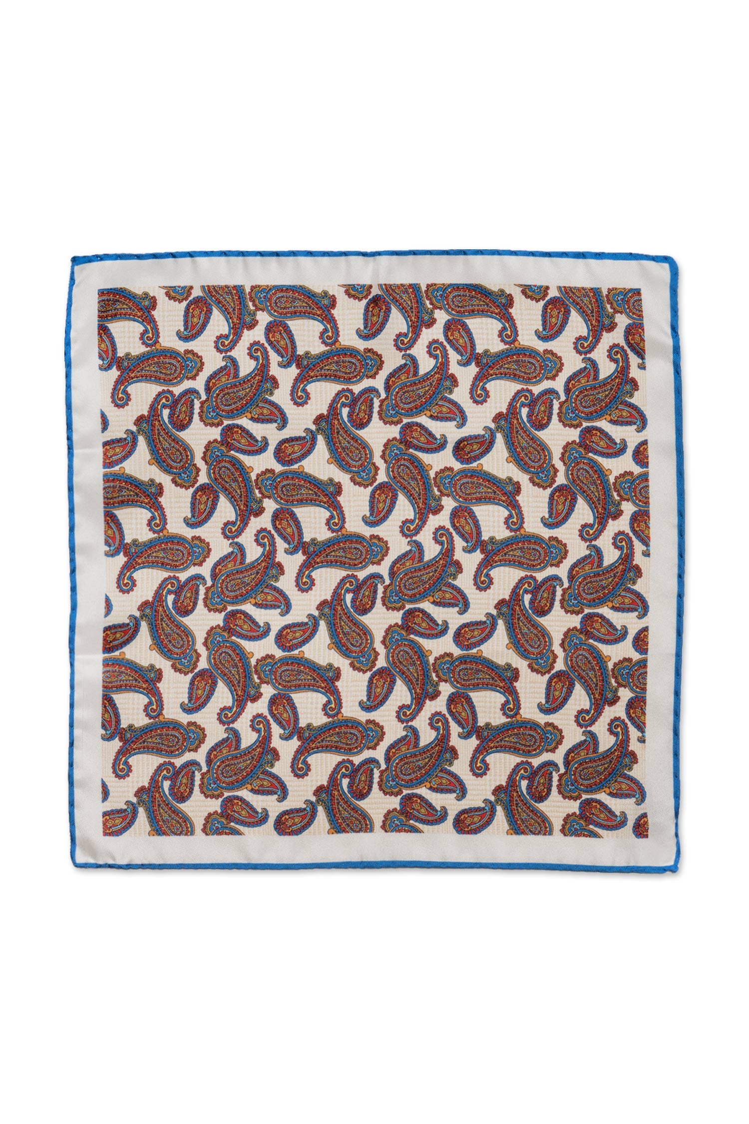 MITCHELL OGILVIE | Paisley Pocket Square | Beige