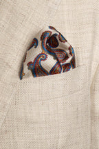 MITCHELL OGILVIE | Paisley Pocket Square | Beige