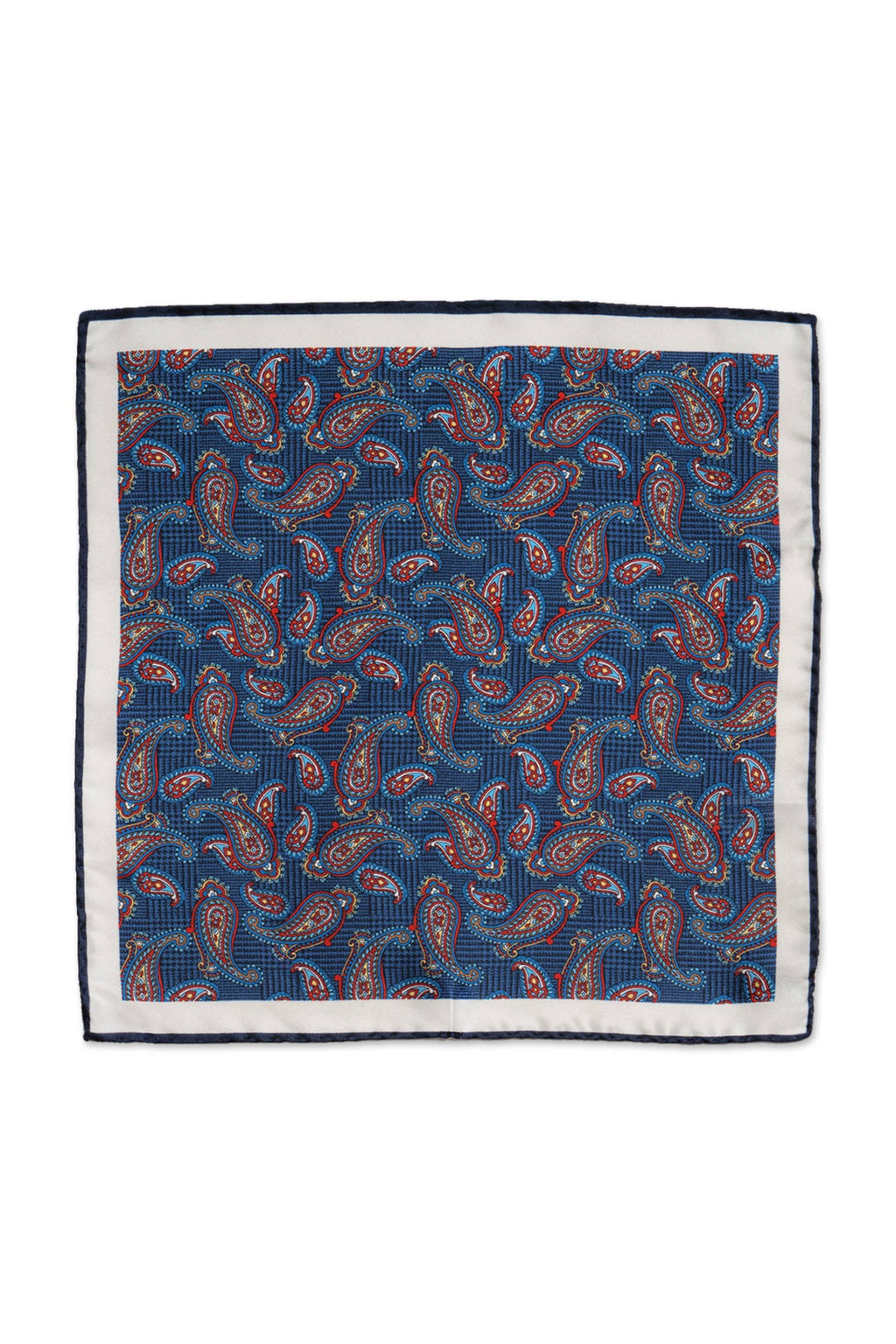 MITCHELL OGILVIE | Paisley Pocket Square | Navy