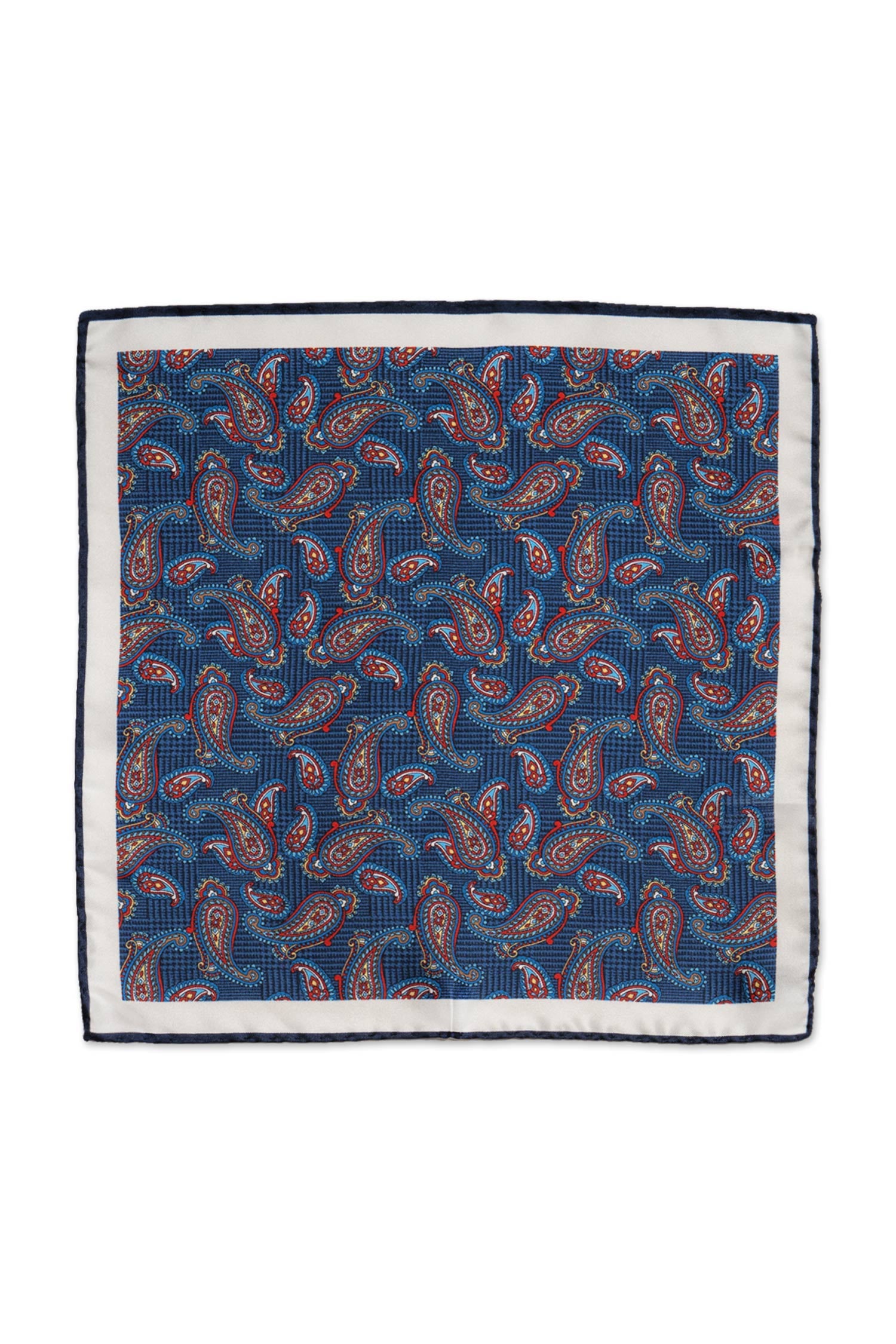 MITCHELL OGILVIE | Paisley Pocket Square | Navy