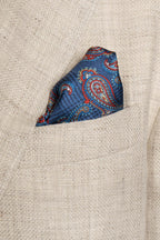 MITCHELL OGILVIE | Paisley Pocket Square | Navy