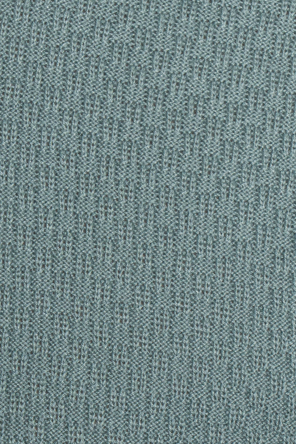 CANALI | Crew Neck Patterned Front Knit | Teal