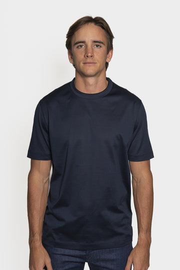 CANALI Navy Crew Neck T-Shirt