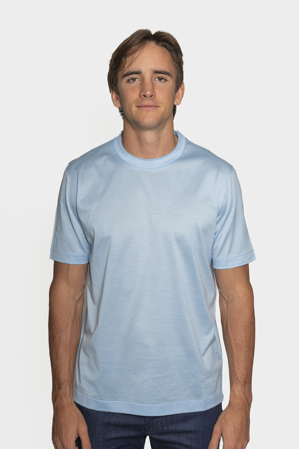 CANALI | Crew Neck T-Shirt | Sky Blue